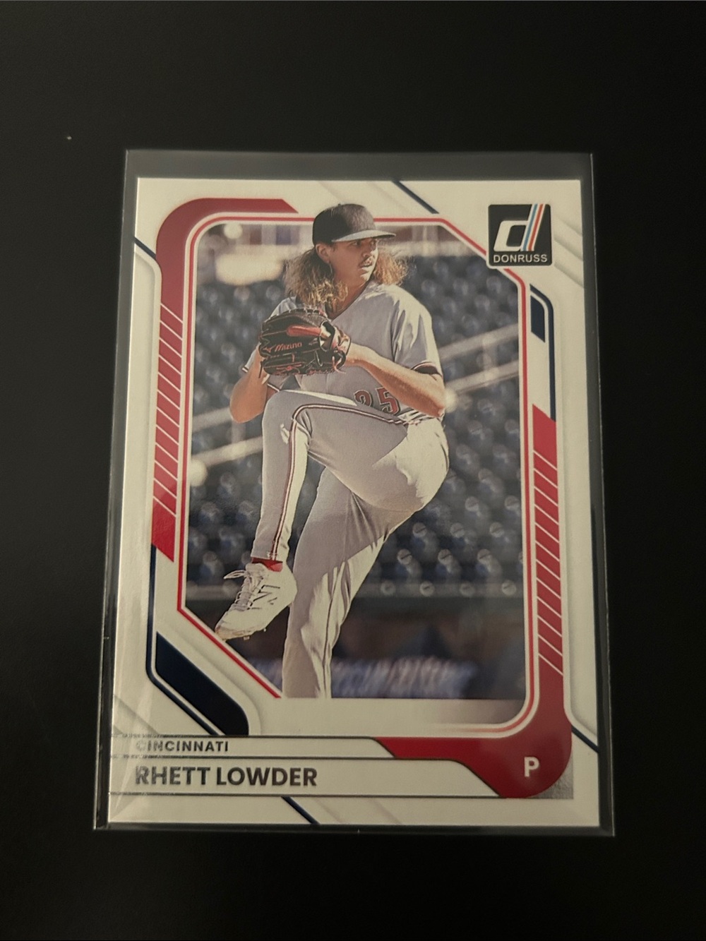 Donruss Rhett Lowder Baseball Card - White, Red, Navy